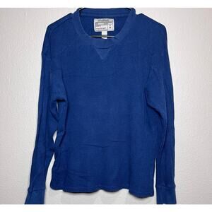 🏈 Vintage “Athletic Dept.” Thermal Long Sleeve Shirt – Blue Size M